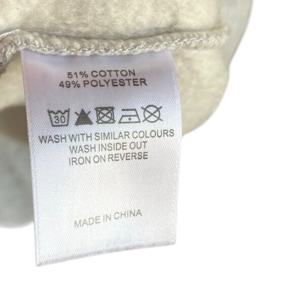 Anthro Belle Vere Rhinestone Sleeve Sweatshirt XS Gray - Picture 8 of 8